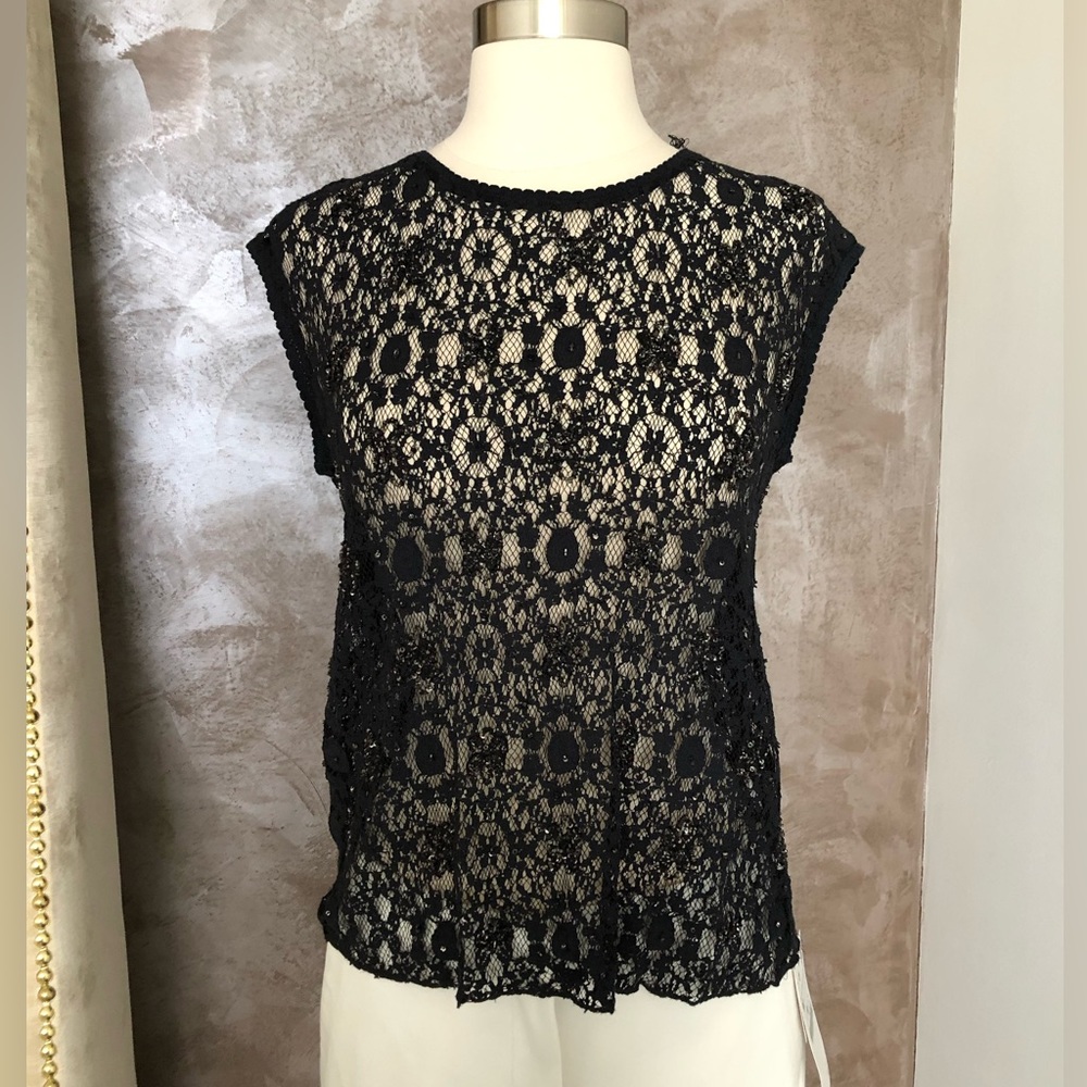 Zara black lace top
